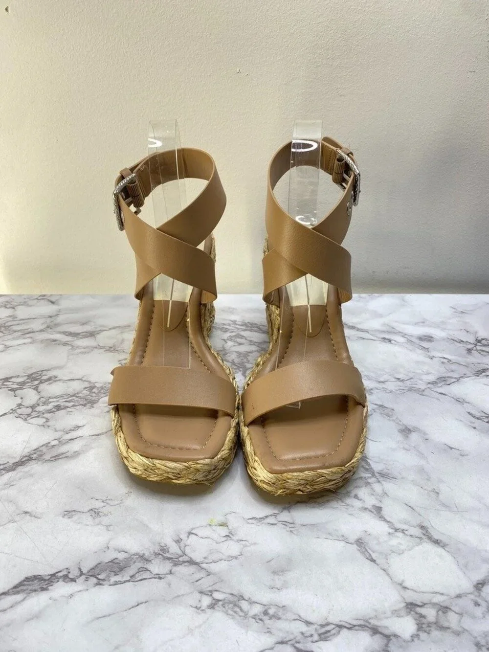 Dolce Vita Women's Tan Wrap Espadrille Wedge SZ 8